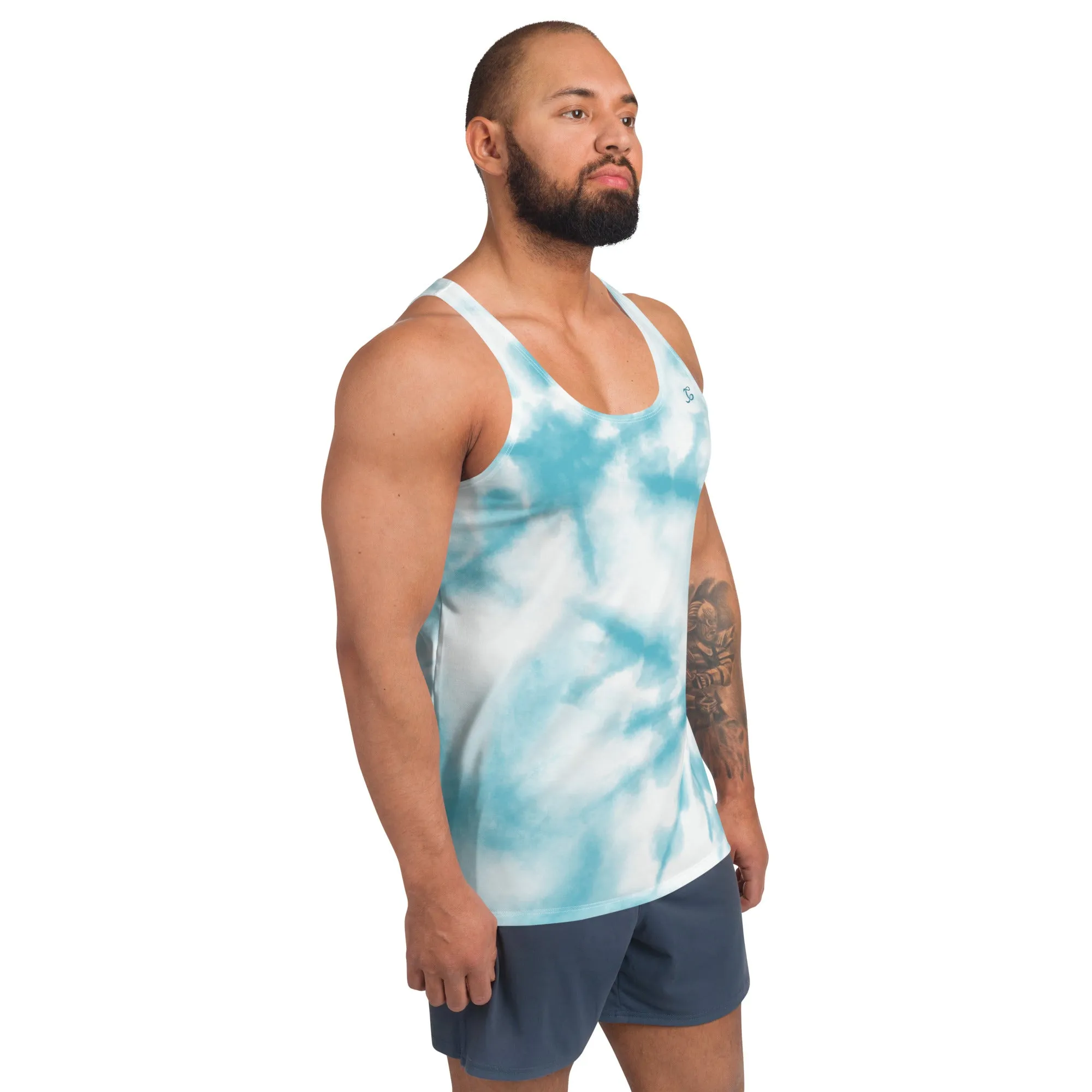 Men's Tank Top –  Ocean Breeze Tie Dye